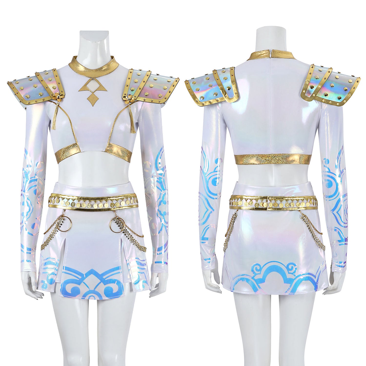 KPop Demon Hunters Zoey White Stage Outfit Cosplay Costumes