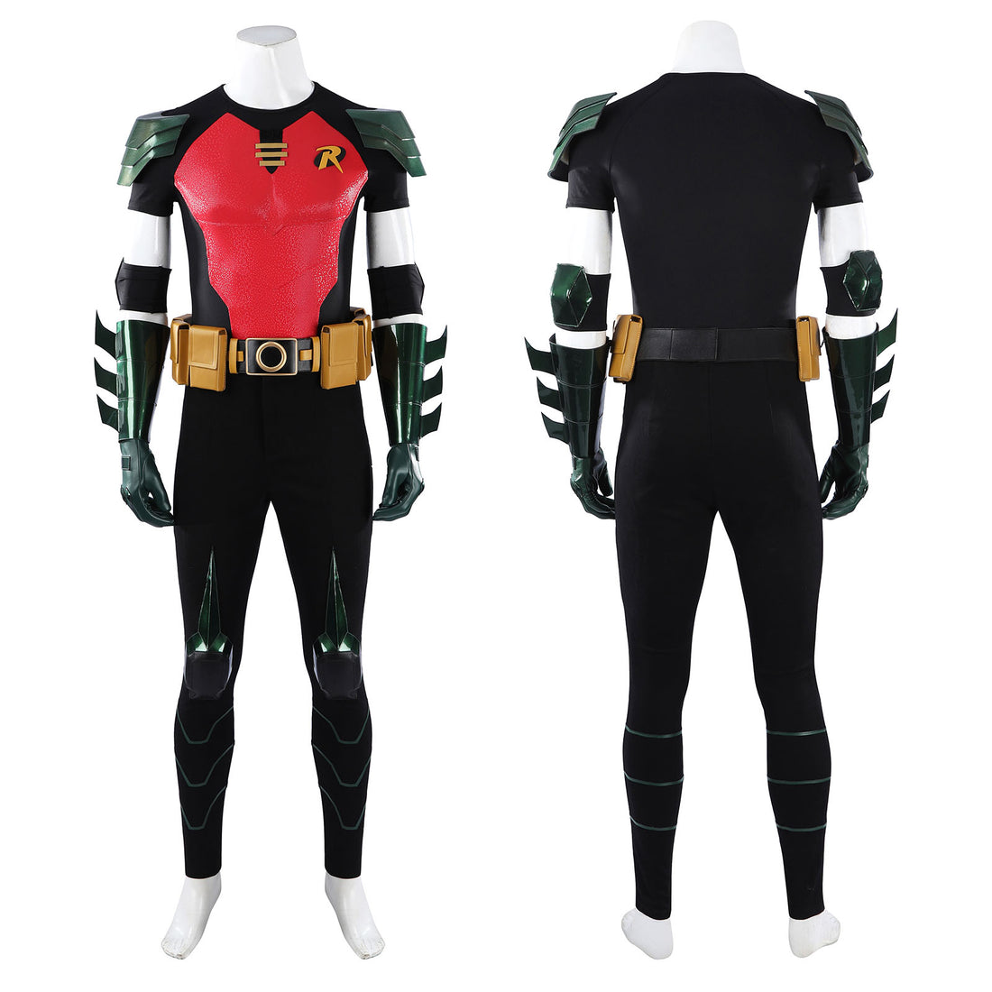 Red Robin Tim Drake Full Set Cosplay Costumes Halloween Suit with Cloak