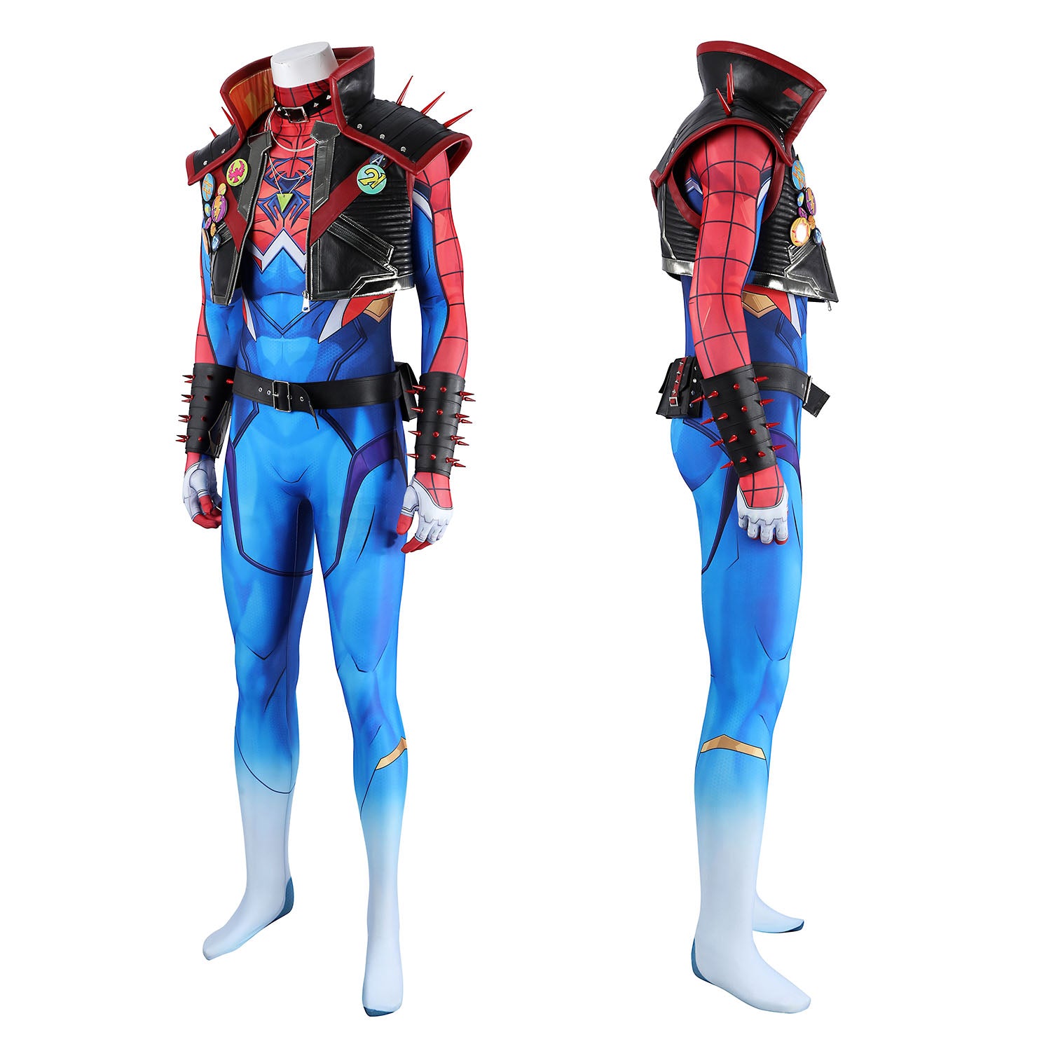 Marvel Rivals Spider punk 2099 Jumpsuit Full Set Cosplay Costumes