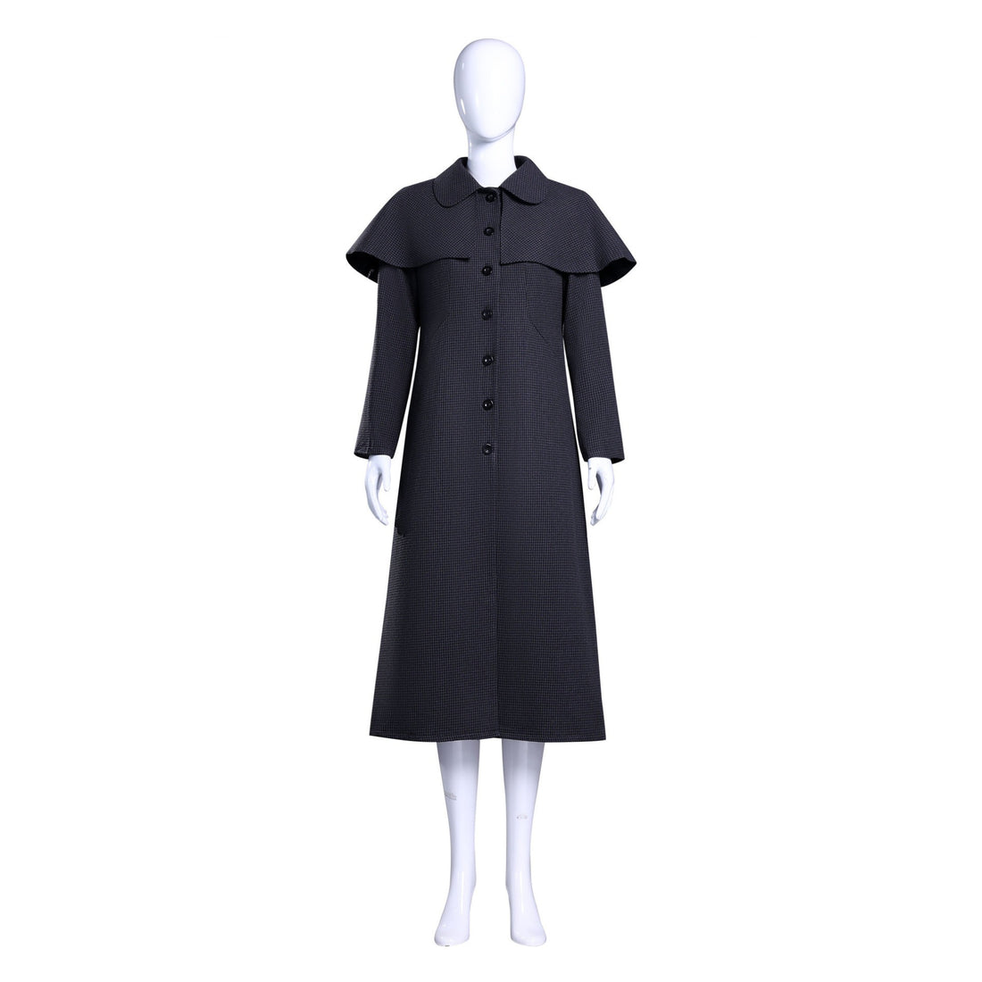 Wednesday 2 Addams Adult and Kids Black Wool Coat Cosplay Costumes