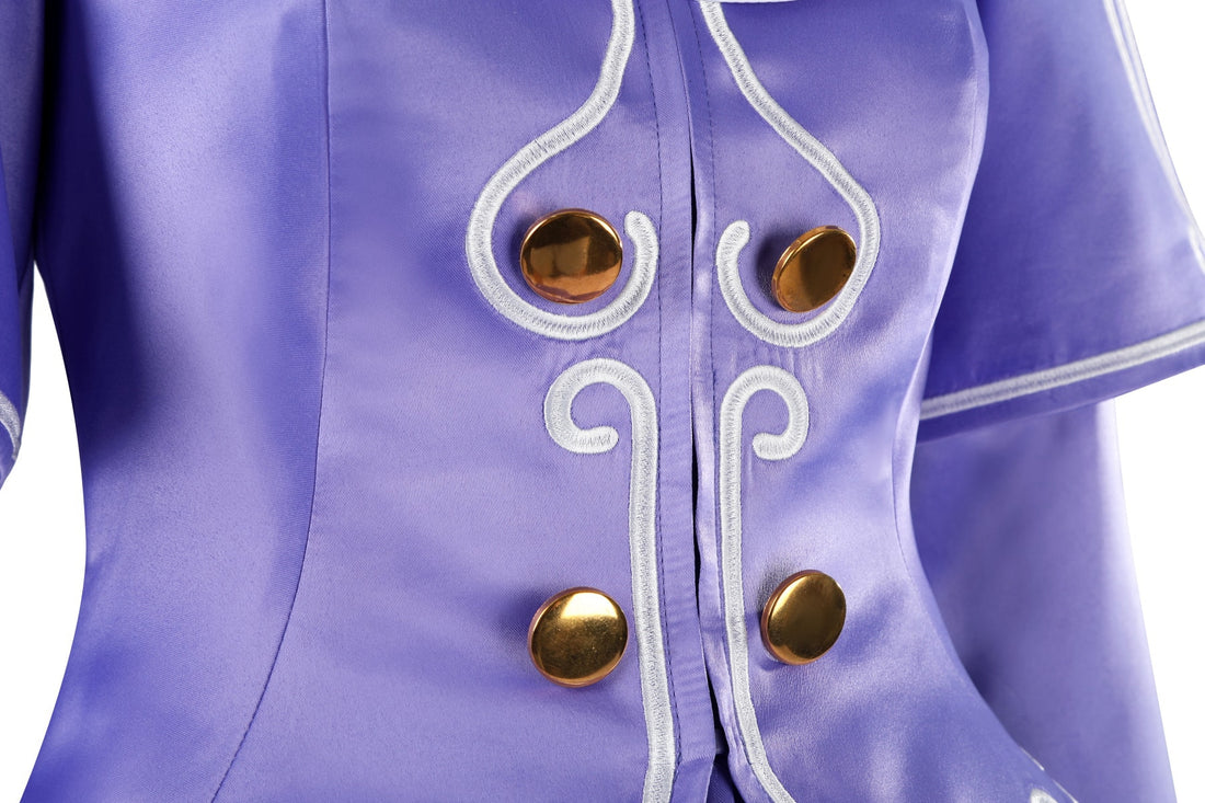 Street Fighte 6 INGRID Cosplay Costumes Purple Dress Women Themed Party Outfits