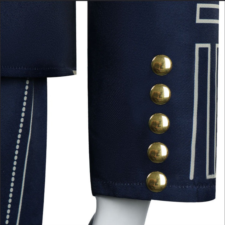 Wicked: For Good Prince Fiyero Navy Blue Suit Cosplay Costumes