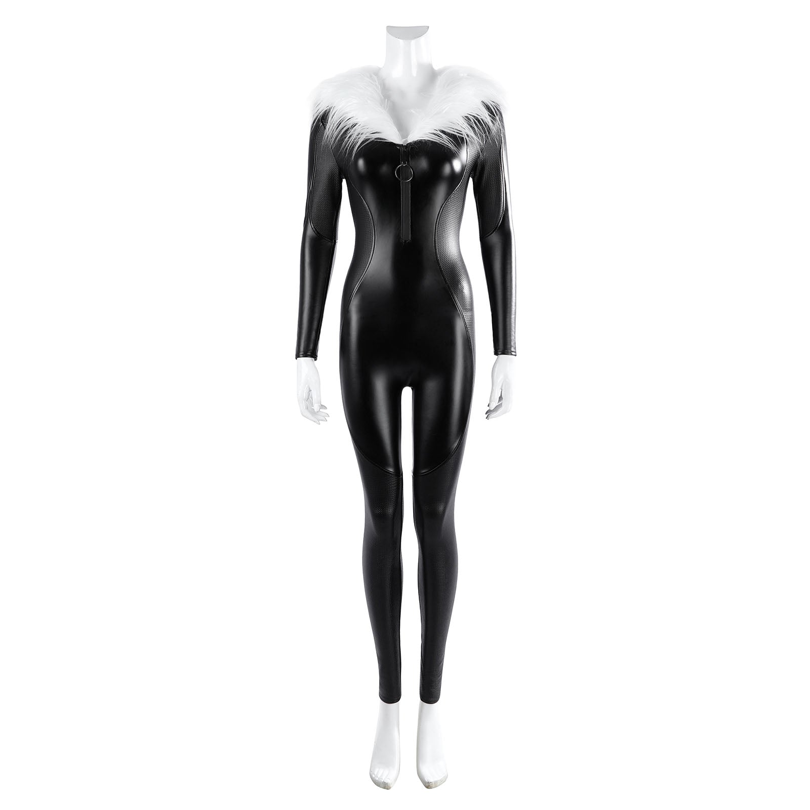 Fortnite Black Cat Top Level Leather Jumpsuit Cosplay Costumes Themed Carnival Outfits