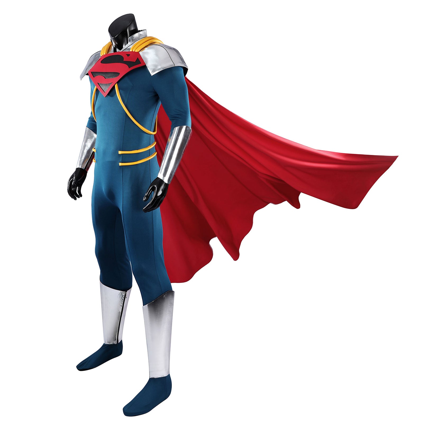 Comics Superboy Prime Jumpsuit Cloak Top Superman Cosplay Costumes
