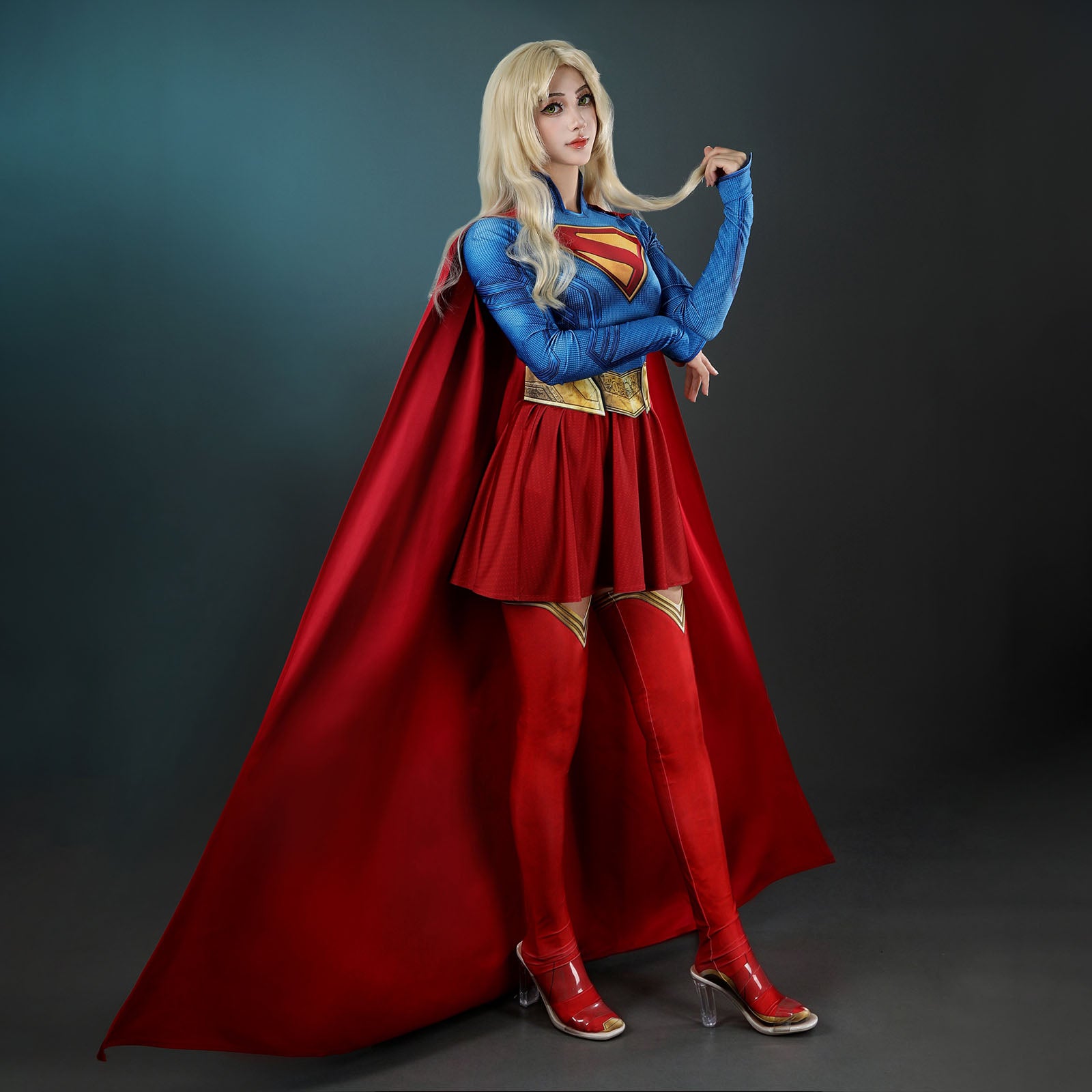 Supergirl Kara Zor-El Jumpsuit Superwoman Cosplay Costumes