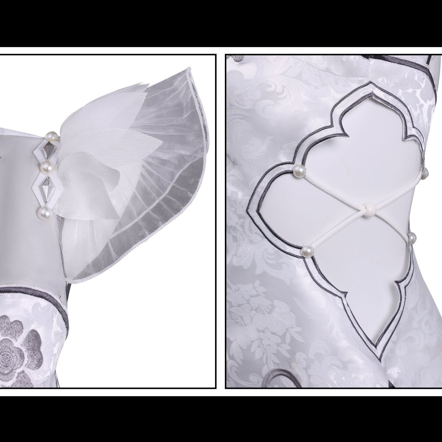 Naraka: Bladepoint Ziping Yin White Cheongsam Cosplay Costumes