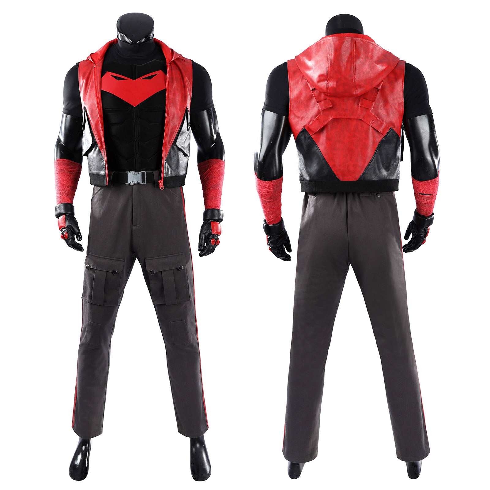 Rebirth Red Hood Jason Todd Red Suit Full Set Cosplay Costumes
