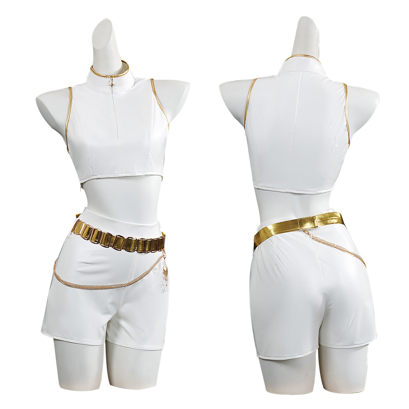 KPop Demon Hunters Rumi Zoey Mira White Leather Adult Kids Cosplay Costumes