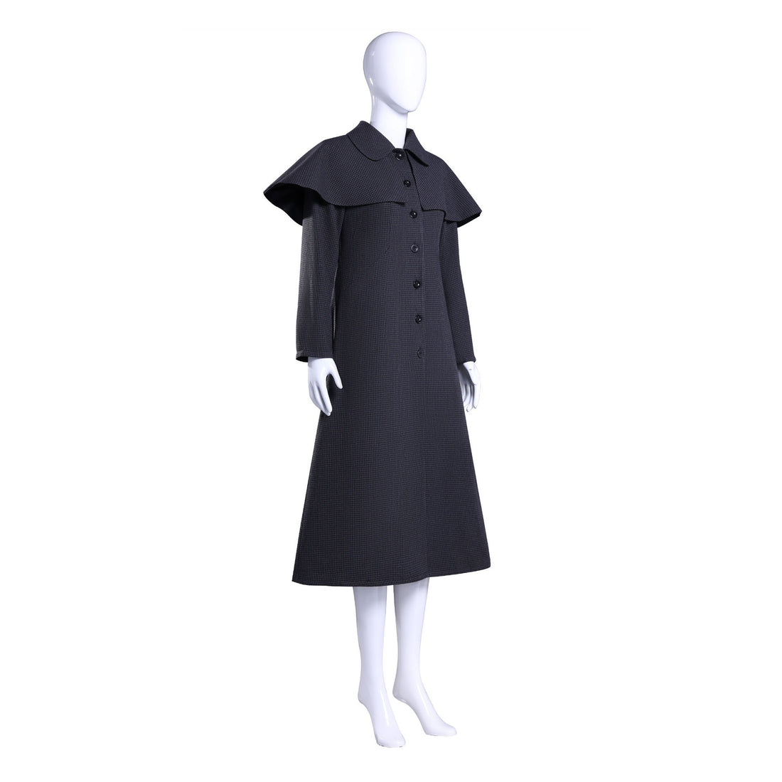 Wednesday 2 Addams Adult and Kids Black Wool Coat Cosplay Costumes