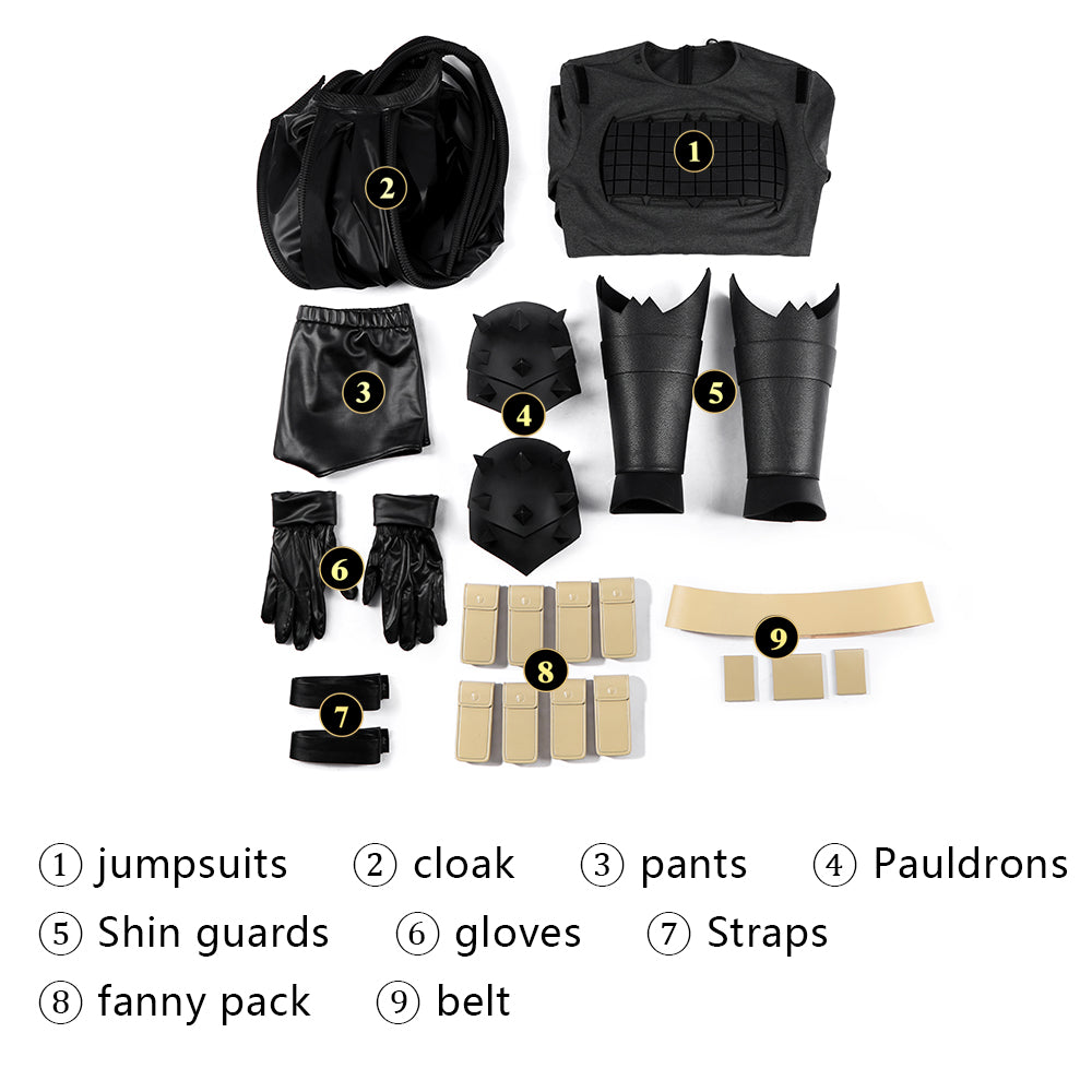 Absolute Batman Bruce Wayne Jumpsuit Full Set Cosplay Costumes