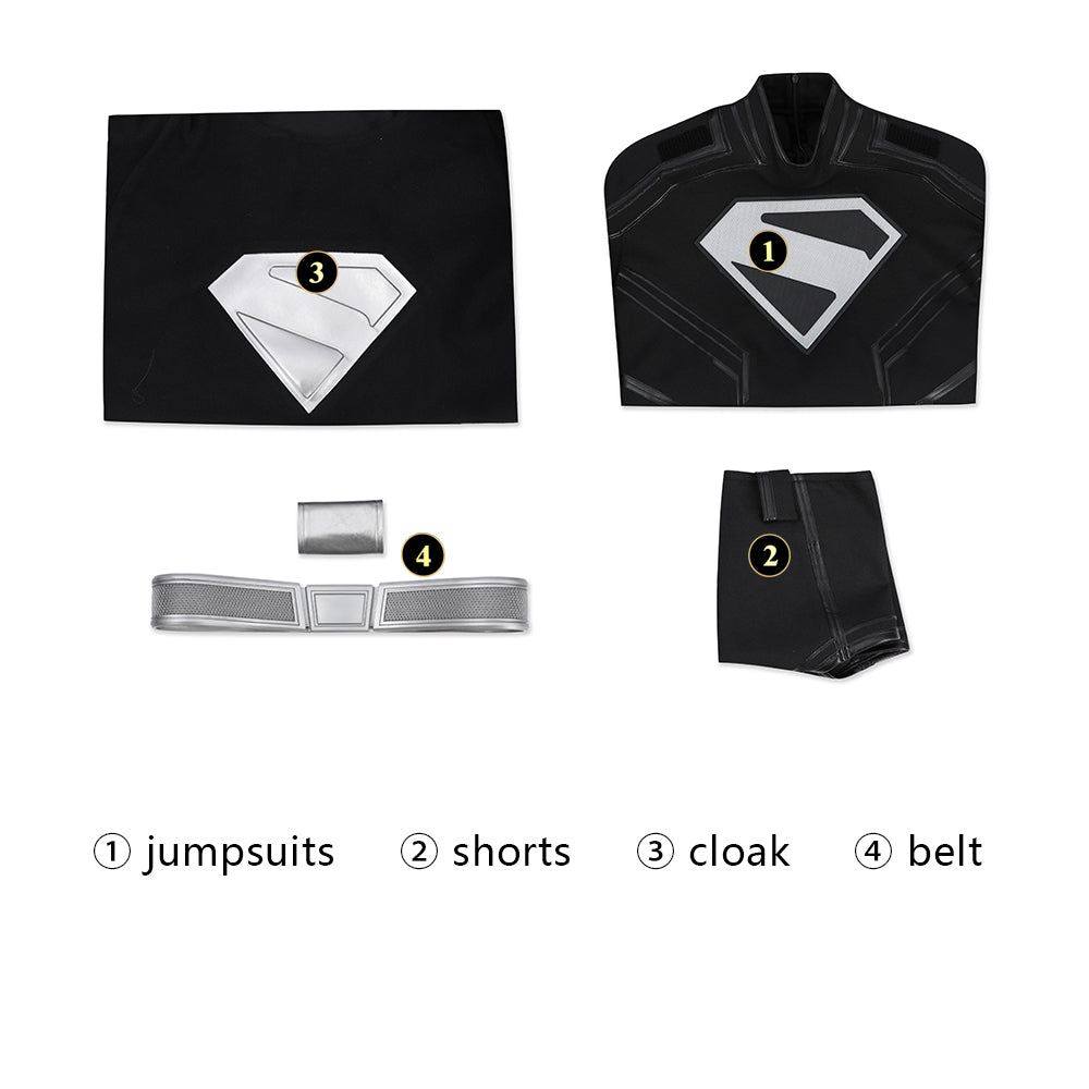 Superman Legacy Clark Kent Black Suit Top Cosplay Costumes