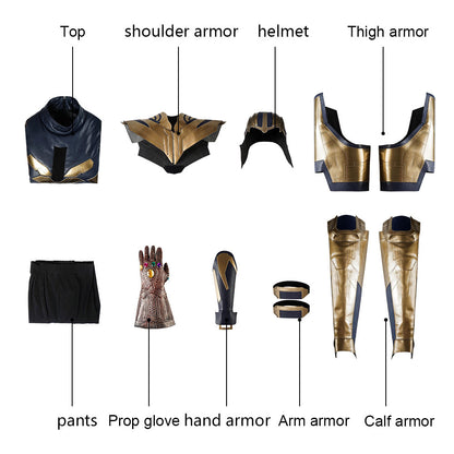 Avengers 4 Endgame Thanos Male Leather Cosplay Costumes