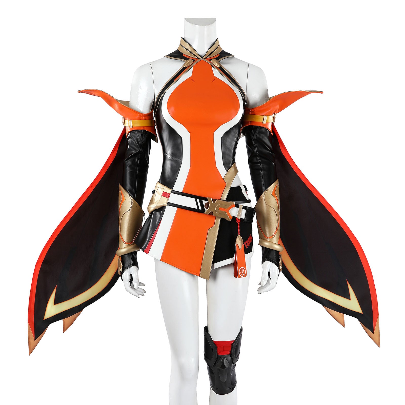 Overwatch Anran Orange Outfit Top Level Fullset Cosplay Costumes