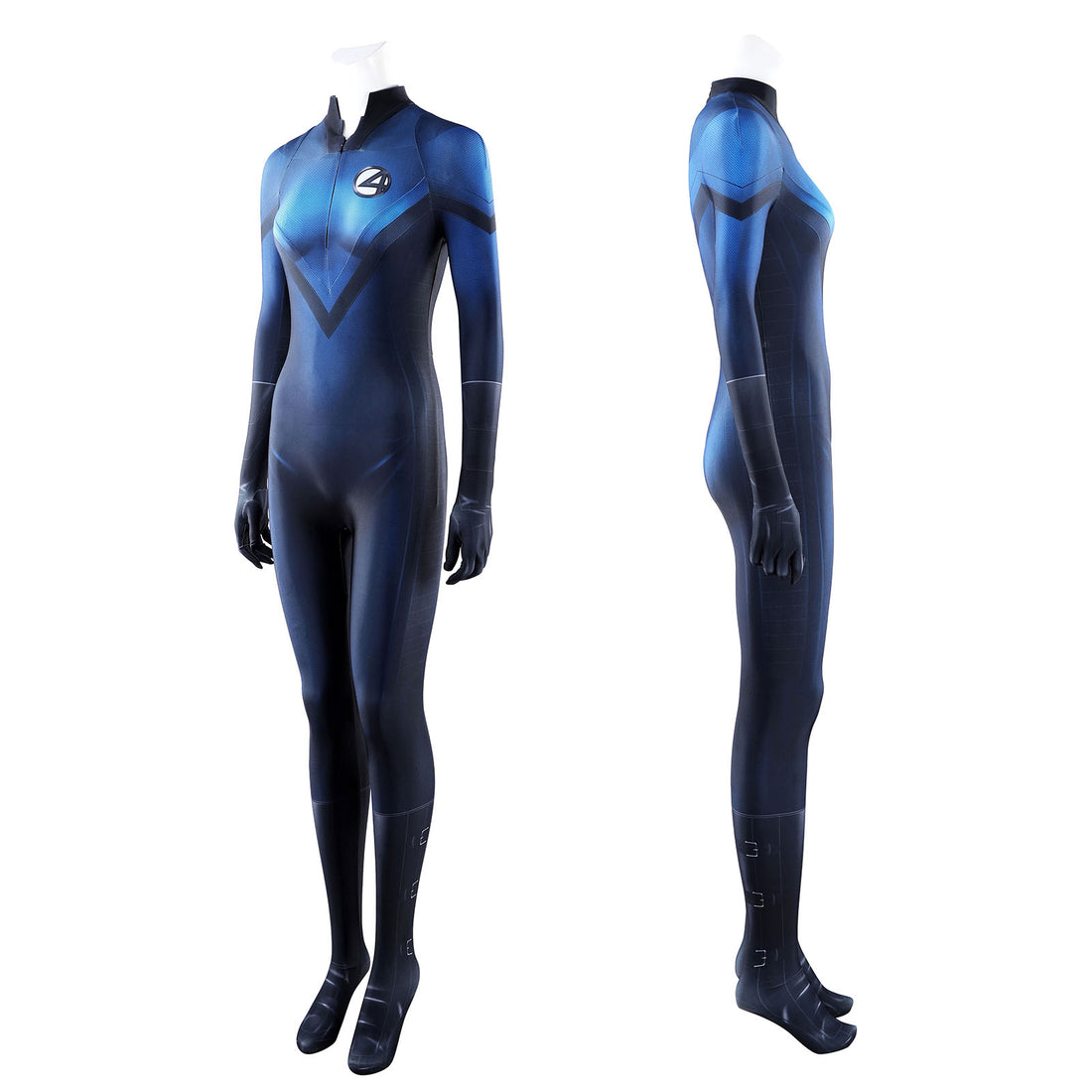 Fantastic Four Invisible Woman Cosplay Costumes Women's Jumpsuit for Halloween Themed Carnival Party