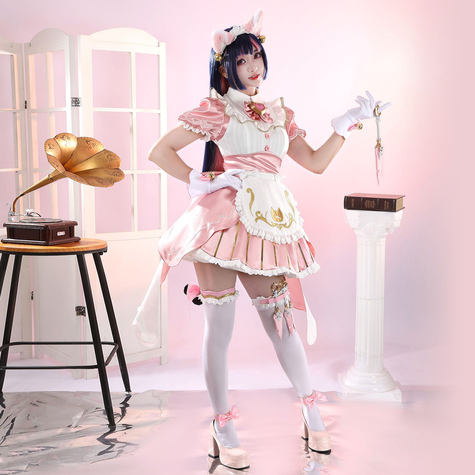 Overwatch Kiriko Kamori Cat Maid Cosplay Costumes Women's Lolita Dress Themed Carnival Outfits