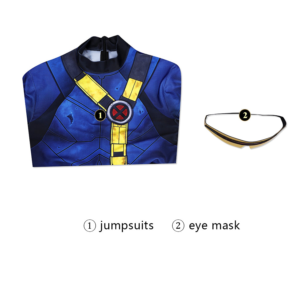 Avengers: Doomsday Cyclops Cosplay Costumes Men's Halloween Jumpsuit for Themed Party Outfit
