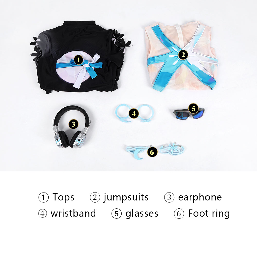 Pre-order Marvel Rivals Luna Snow Swimsuit Top Full Cosplay Costumes