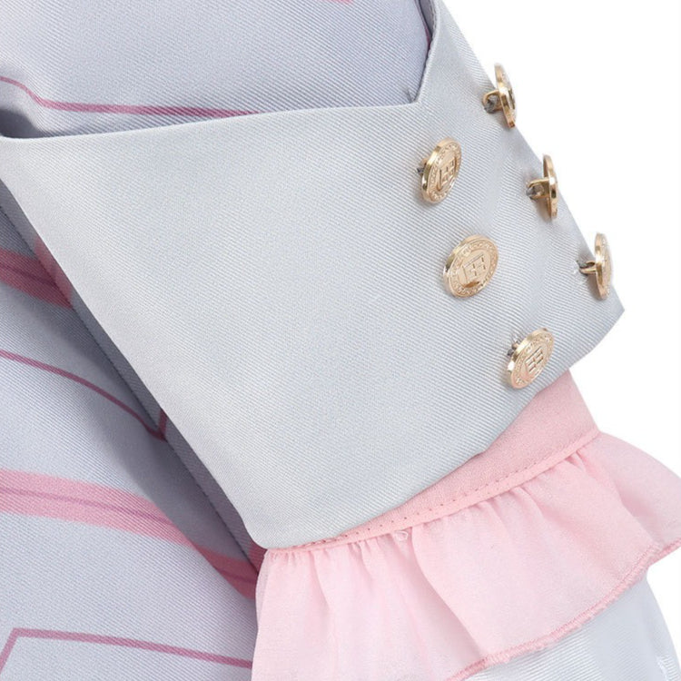 Wicked: For Good Witch Glinda Pink Stripe Suit Cosplay Costumes