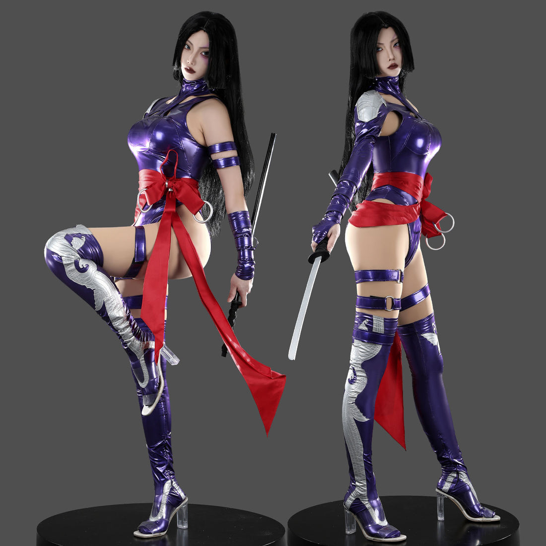 Marvel Rivals Luna Snow Psylocke Bodysuit Full Set Cosplay Costumes