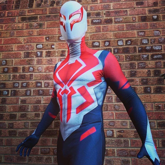 ultimate spider man red and white jumpsuits costume kids adult halloween bodysuit