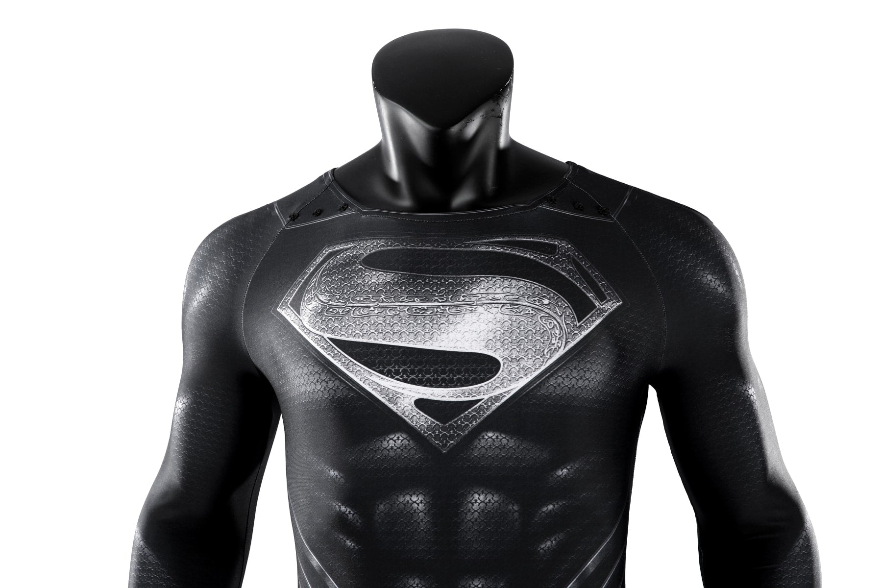 Justice League Superman Black Suit Jumpsuit with Cloak Cosplay Costumes