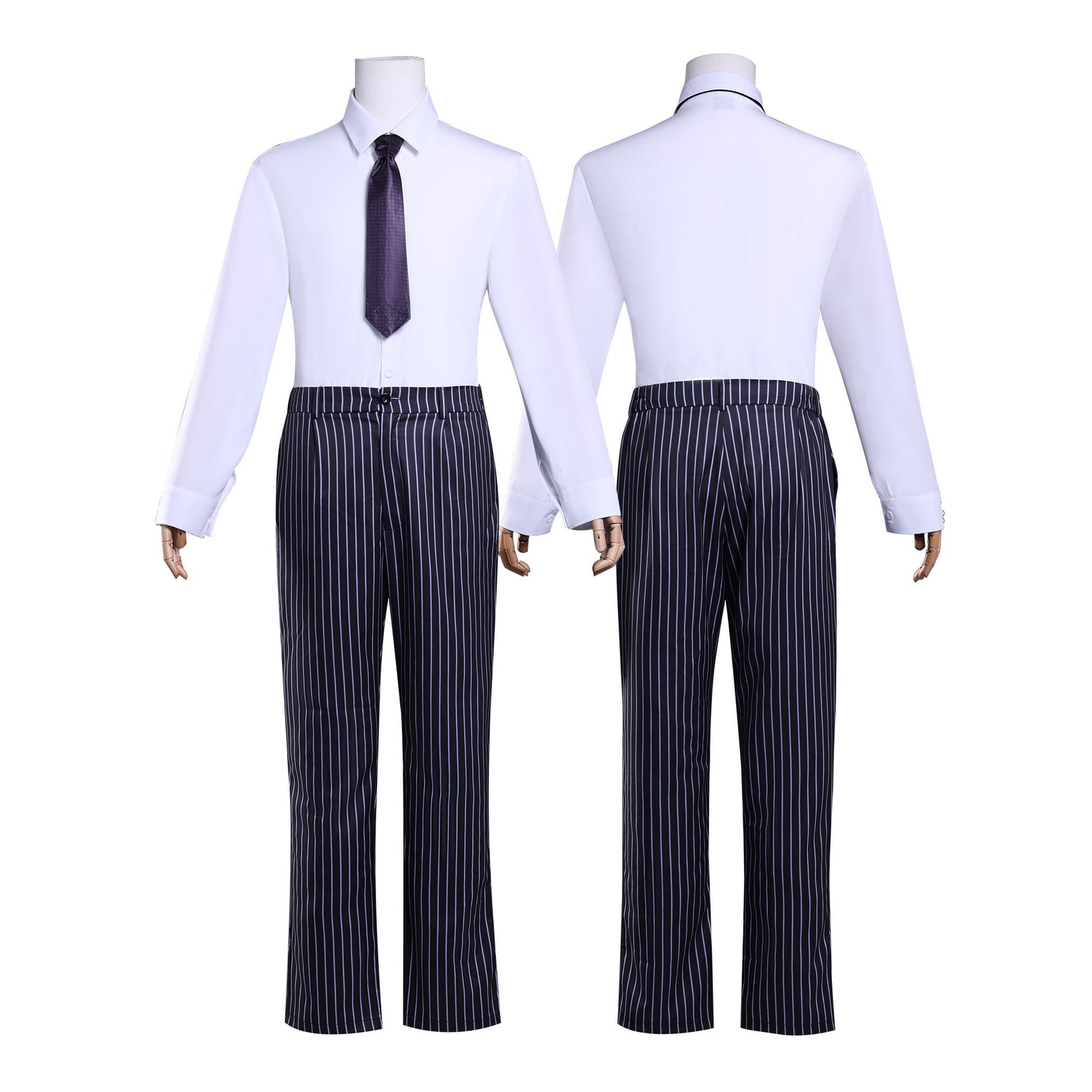 Wednesday 2 Gomez Addams Striped Suit Male Cosplay Costumes