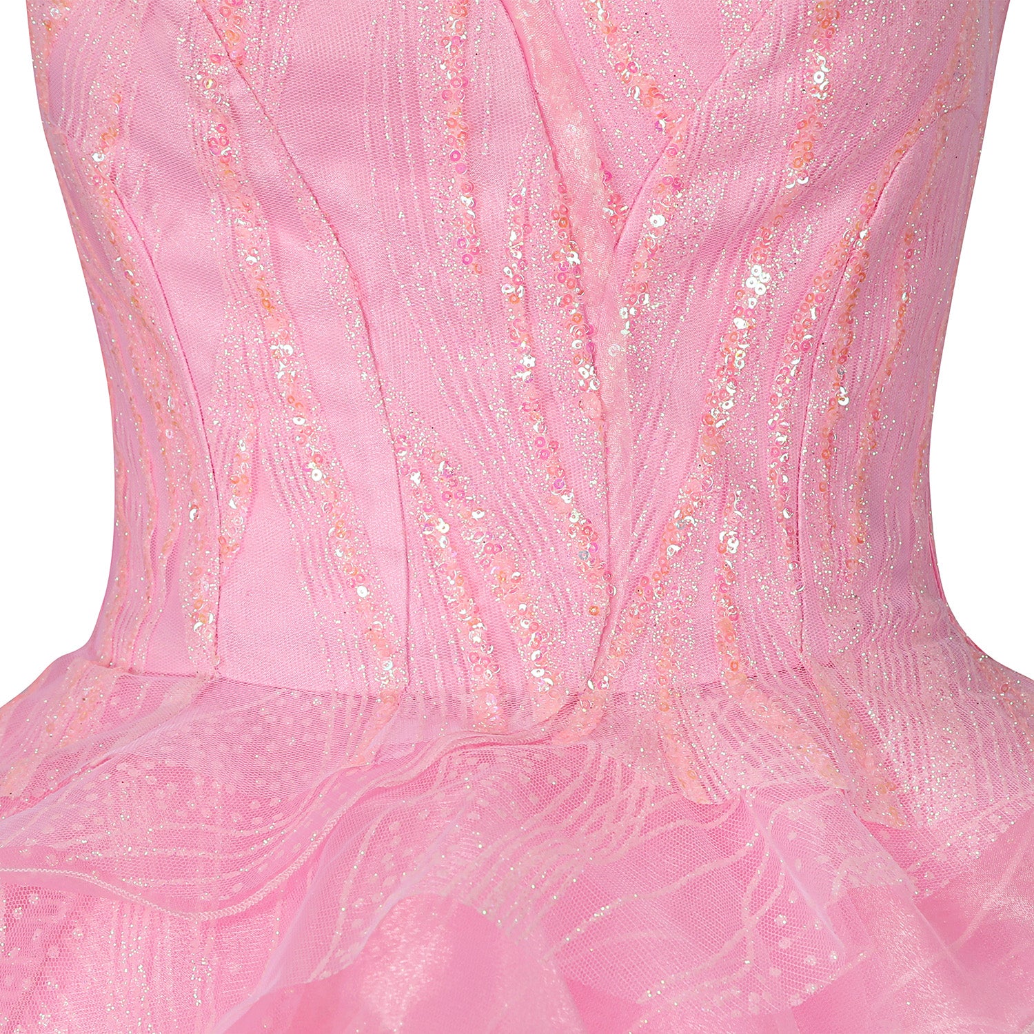 Wicked Part One Galinda Female Dress with Crown Cosplay Costumes