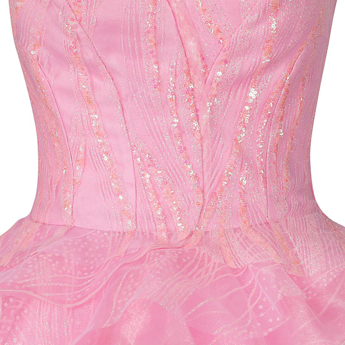 Wicked Part One Galinda Female Dress with Crown Cosplay Costumes