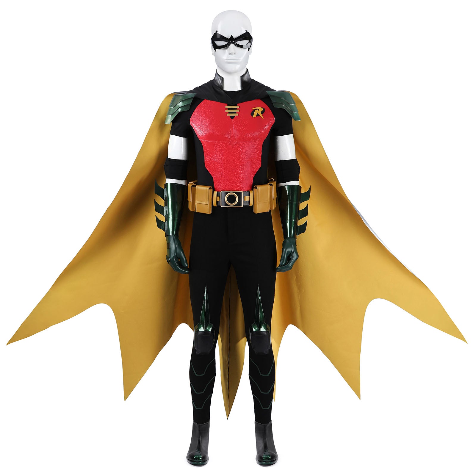Red Robin Tim Drake Full Set Cosplay Costumes Halloween Suit with Cloak