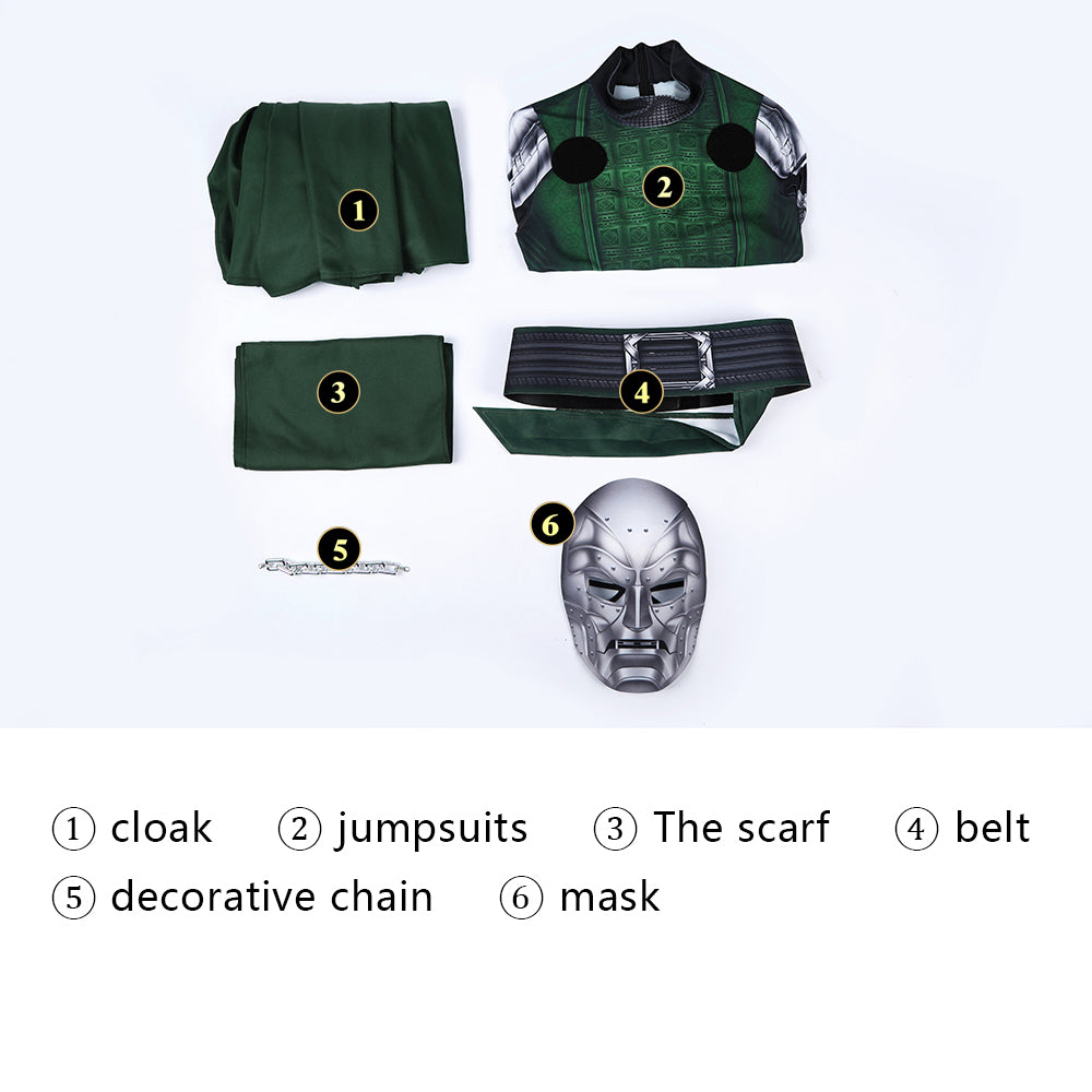 Avengers 5 Doomsday Doctor Doom Victor Von Doom Kids Jumpsuit Halloween Costumes