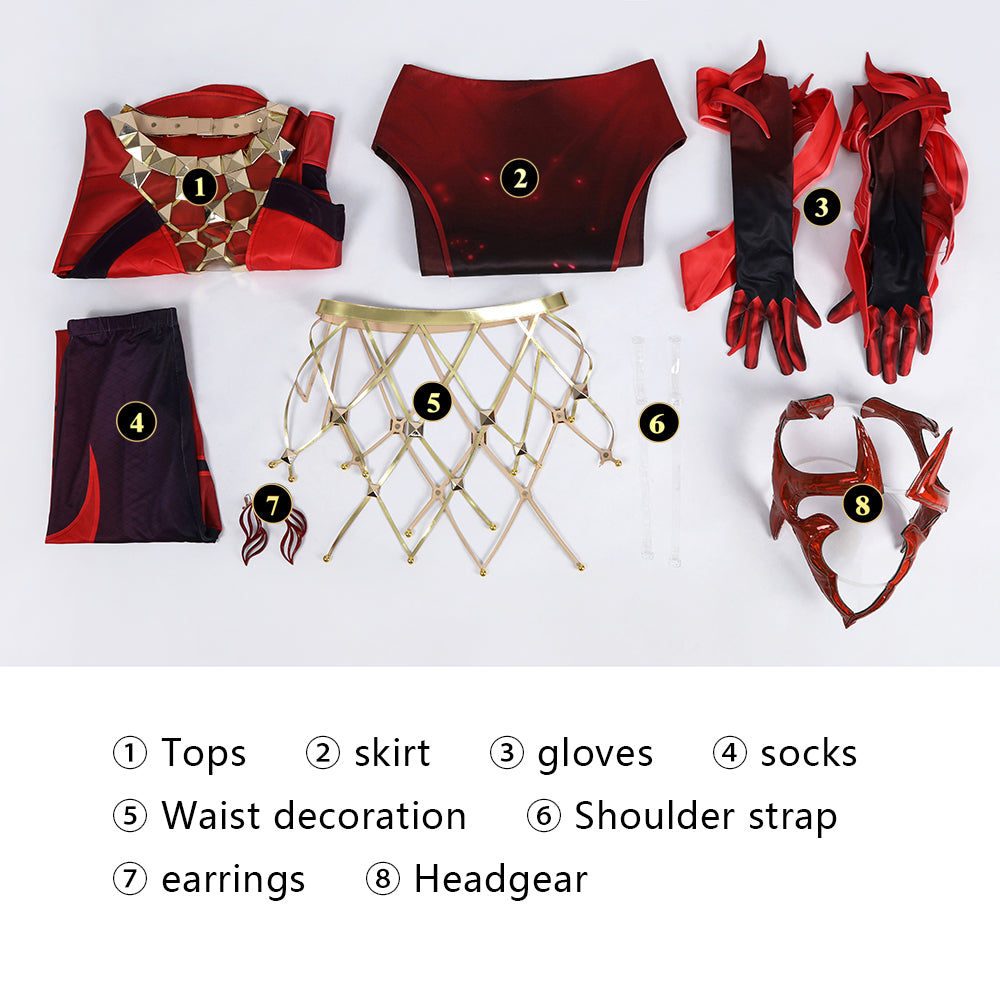 Marvel Rivals Scarlet Witch Emporium Matron Full Set Cosplay Costumes