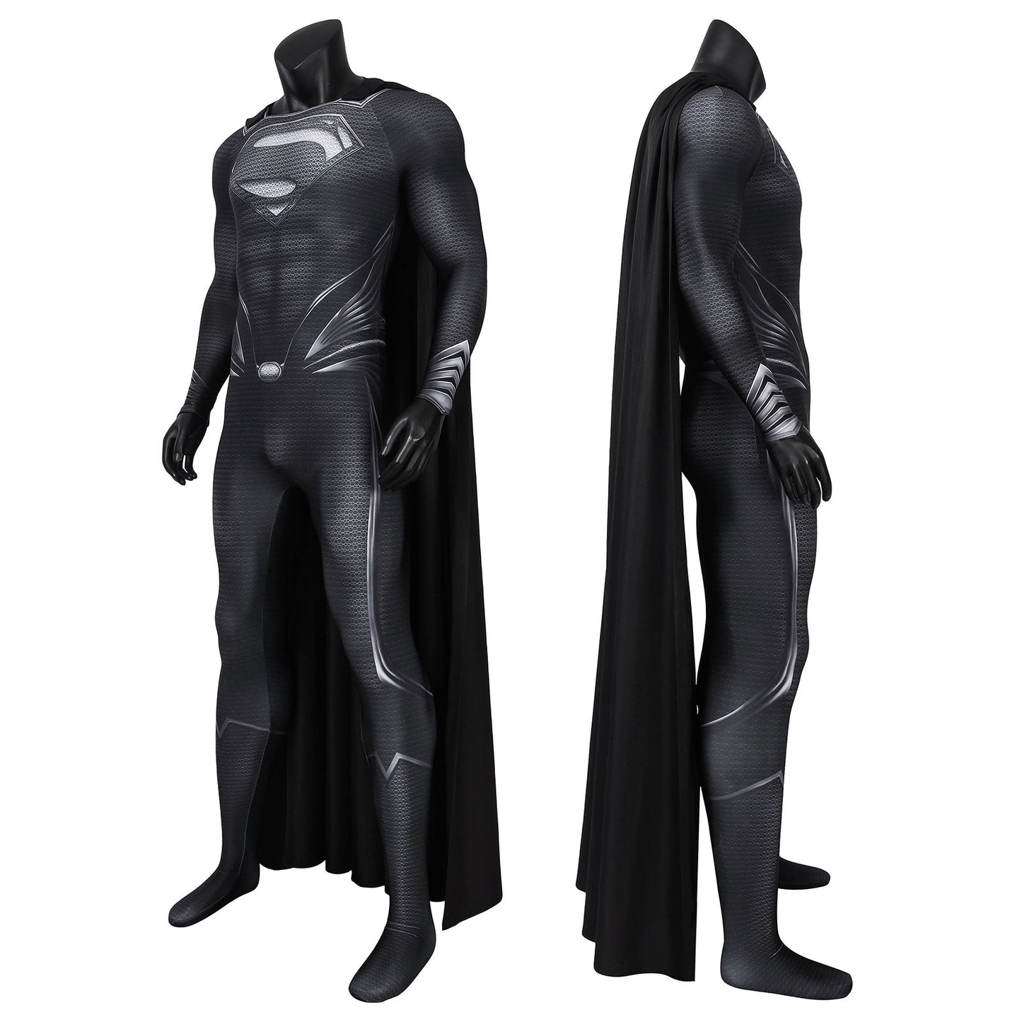 Justice League Clark Kent Superman Male Black Jumpsuit Cosplay Costumes