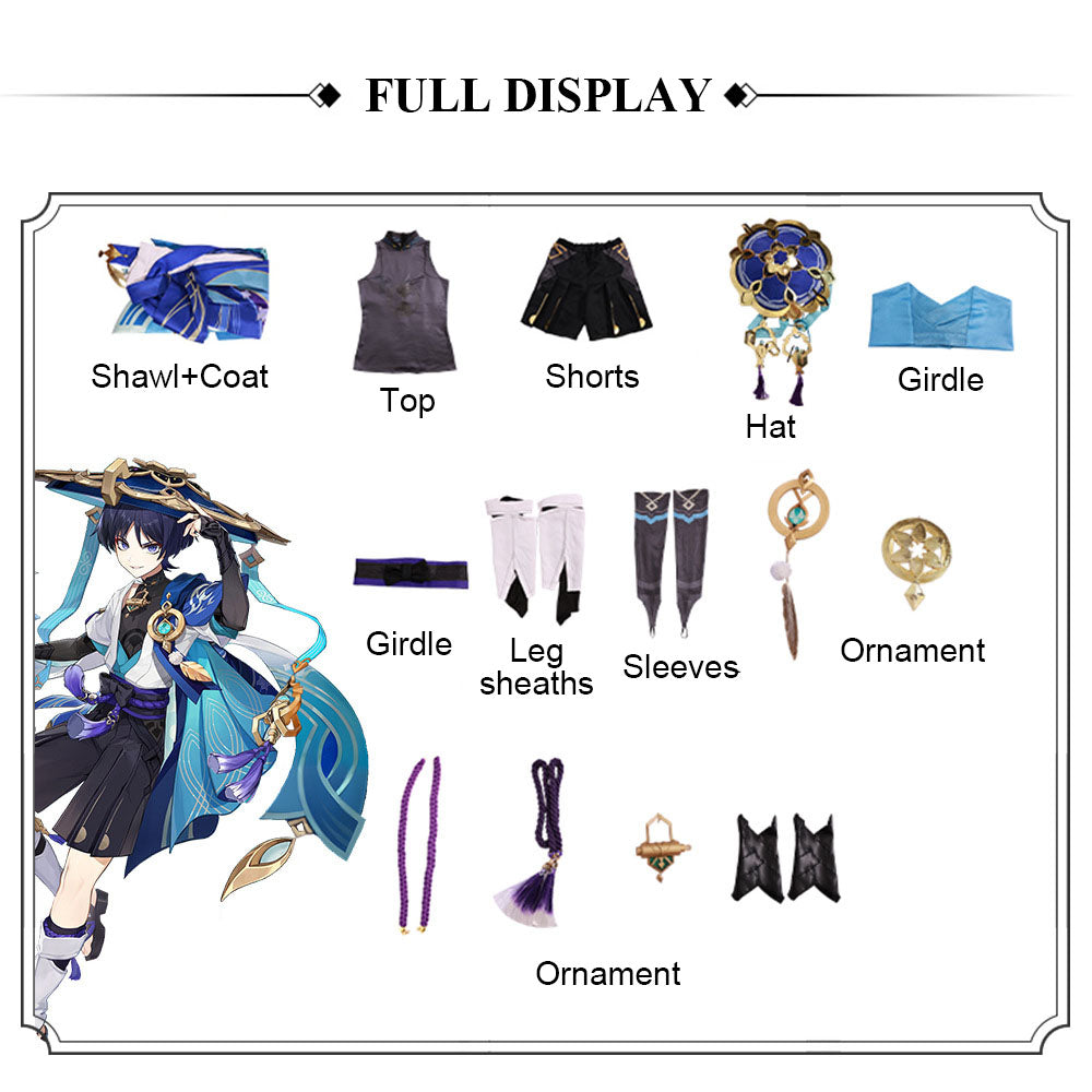 Genshin Impact Wanderer Adult Full Set Cosplay Costume