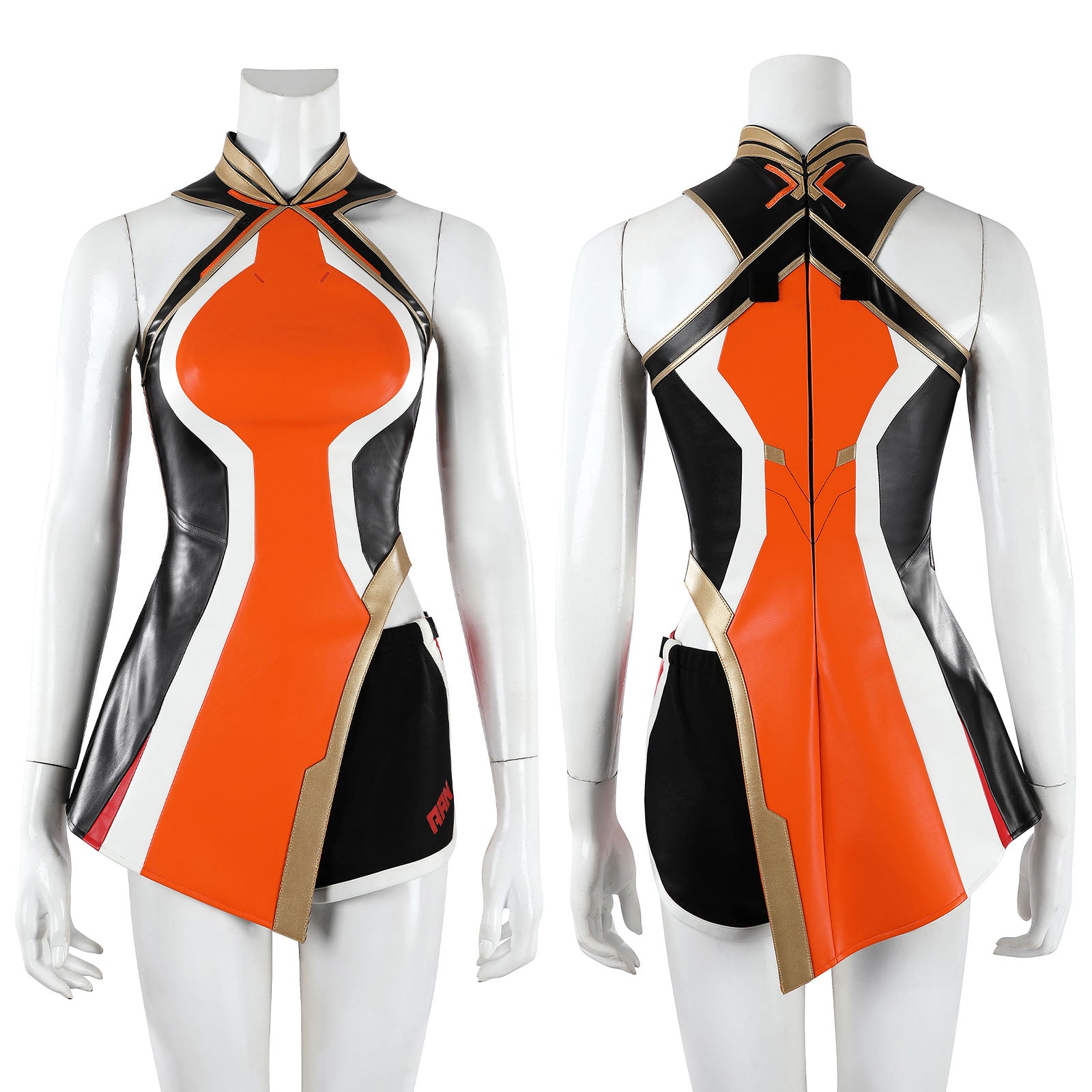 Overwatch Anran Orange Outfit Top Level Fullset Cosplay Costumes