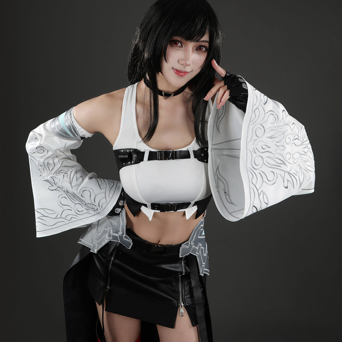 Final Fantasy VII Revelation Tifa Lockhart Black Mage Battle Suit Cosplay Costumes Themed Outfits