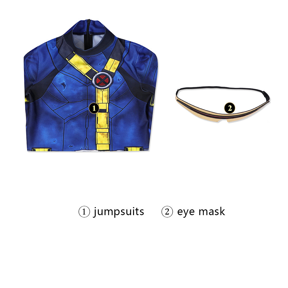 Avengers 5 Doomsday Cyclops Kids Jumpsuit Halloween Cosplay Costumes Themed Outfits