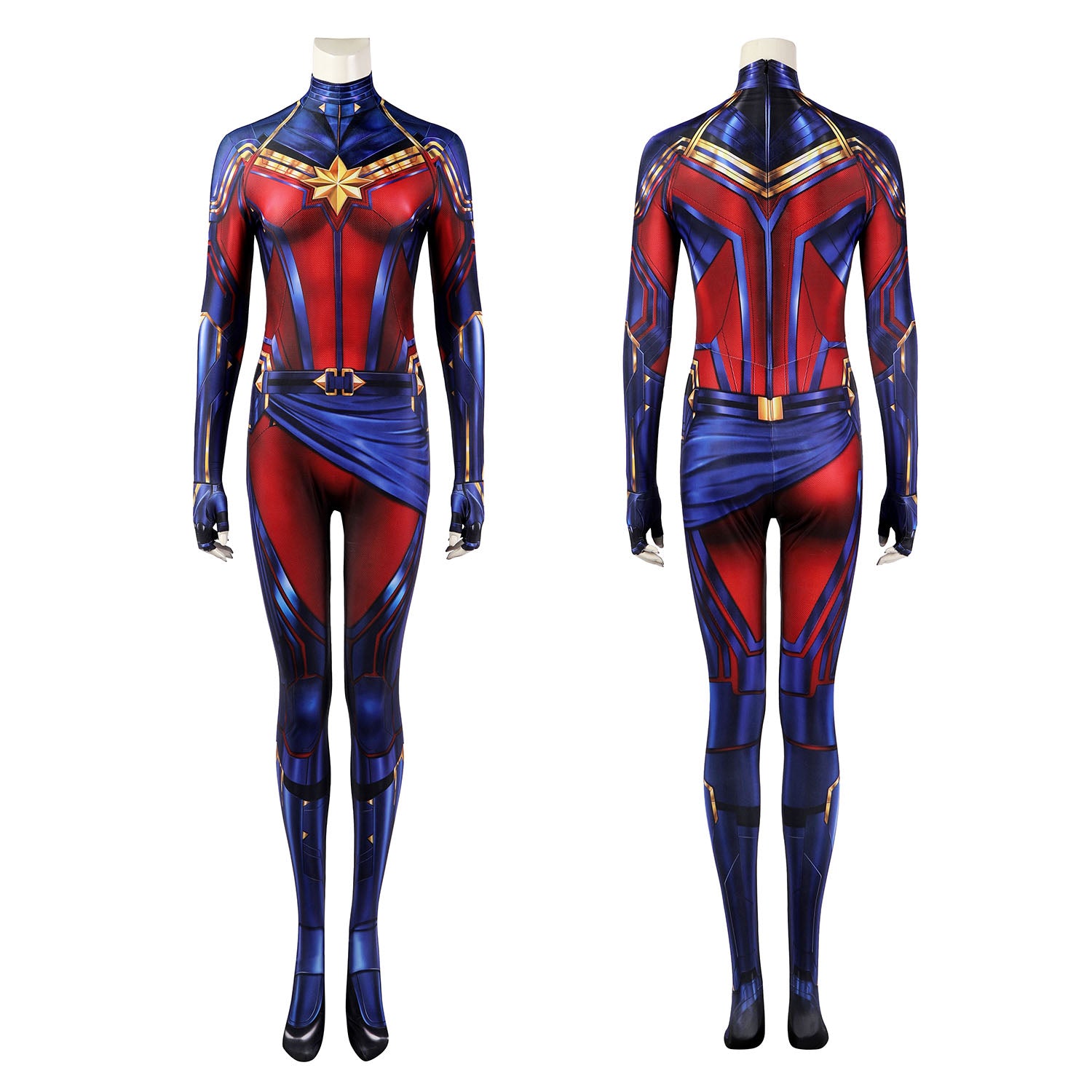 Avengers: Endgame Captain Marvel Carol Danvers Female Jumpsuit Cosplay Costumes