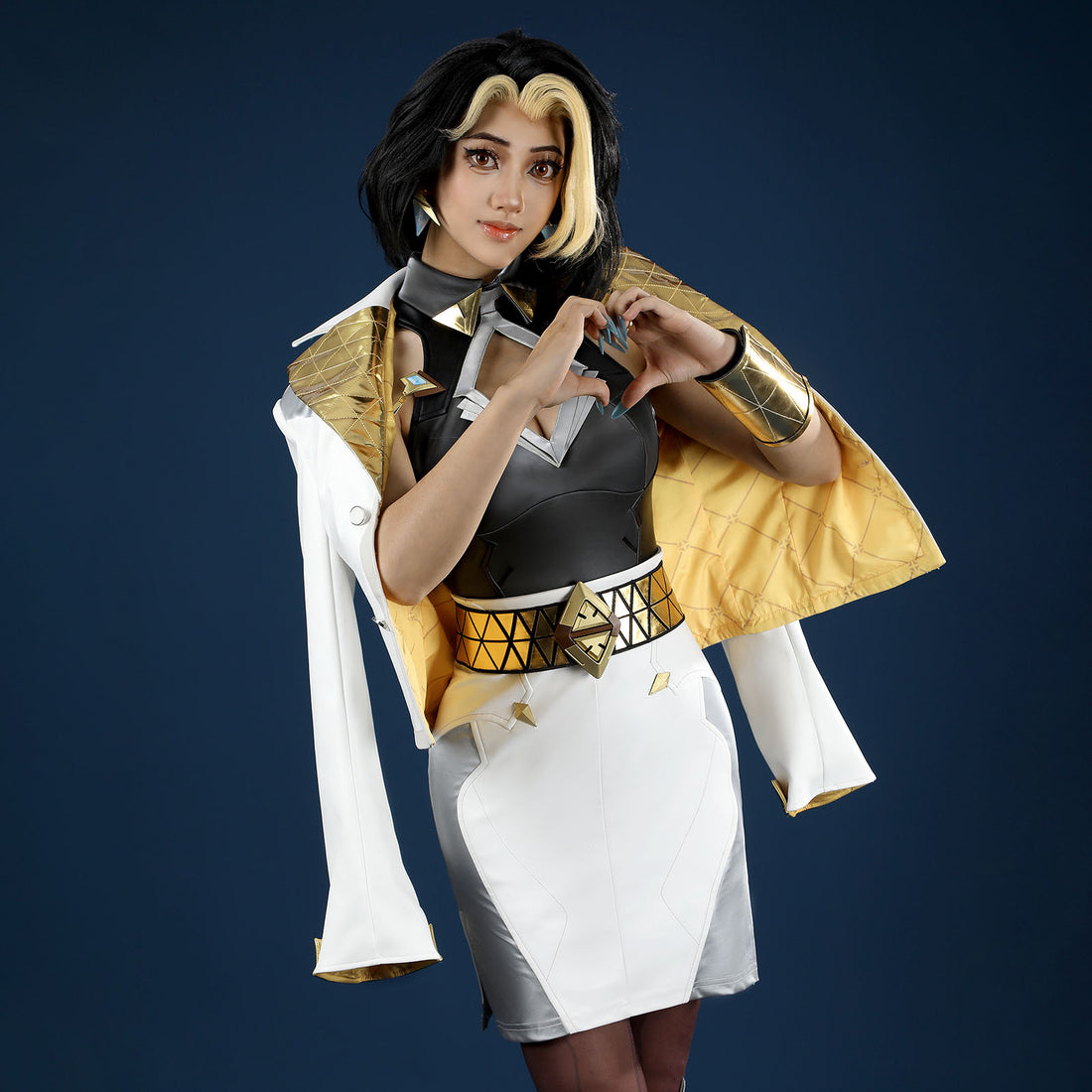 Overwatch Domina Golden Outfit Top Level Fullset Cosplay Costumes