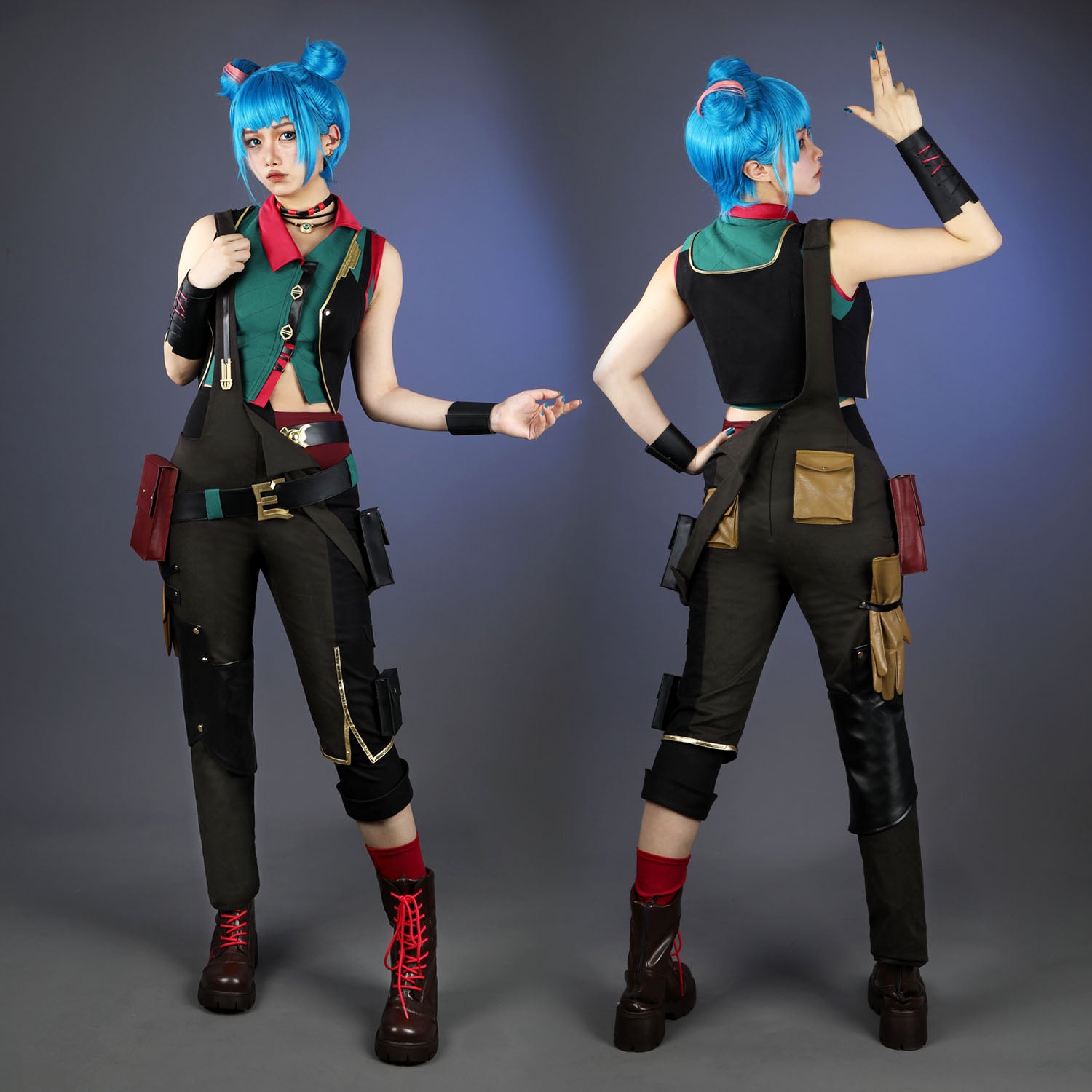 Game LOL Arcane 2 BAOBAO Universe Jinx Cosplay Costumes