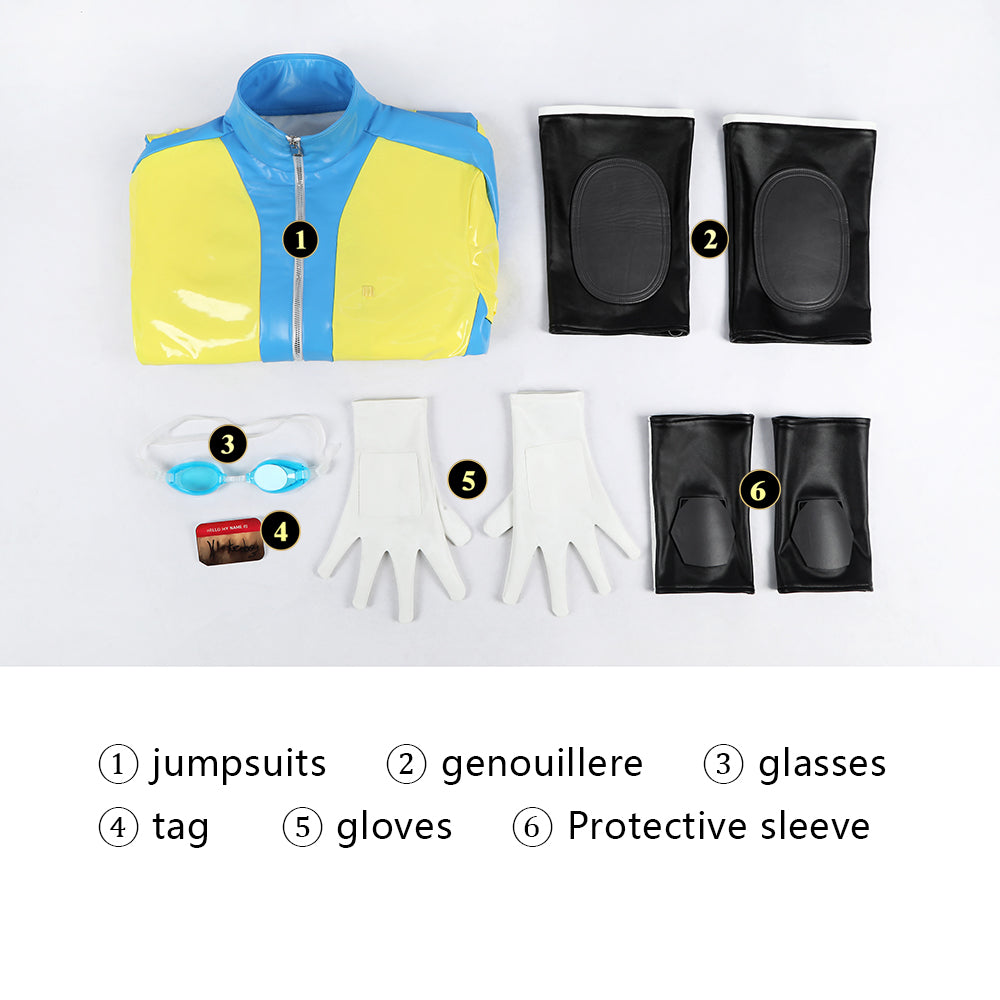 Game Dispatch Waterboy Leather Jumpsuit Fullset Cosplay Costumes