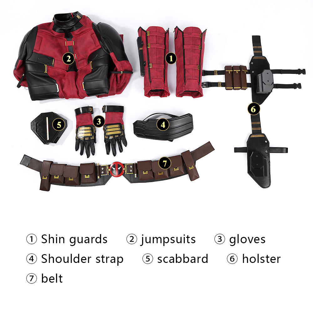 Deadpool 3 Deadpool & Friend Wade Wilson Full Set Cosplay Costumes
