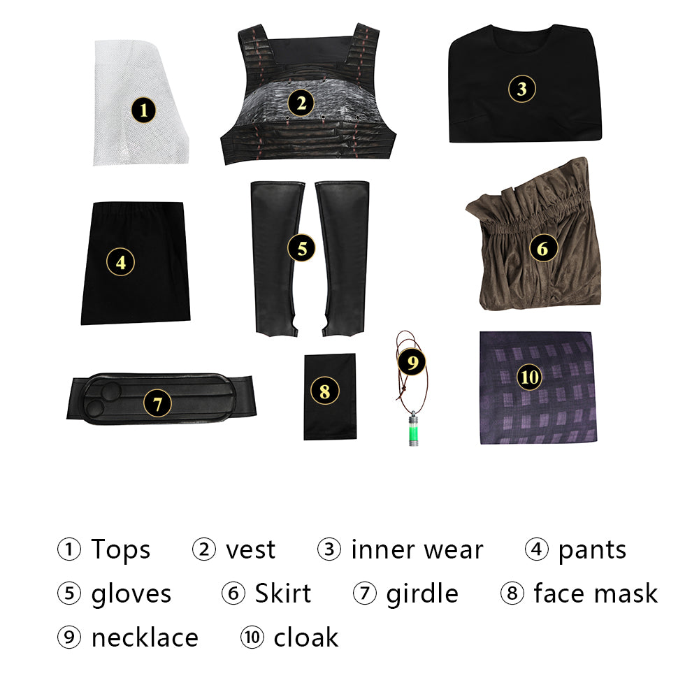 Star Wars The Acolyte Mae Female Full Set Top Cosplay Costumes