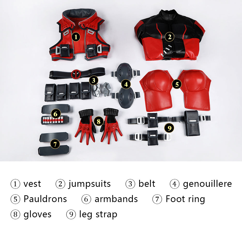 Marvel Rivals Deadpool Ver 2 Red Suit Top Level Cosplay Costumes