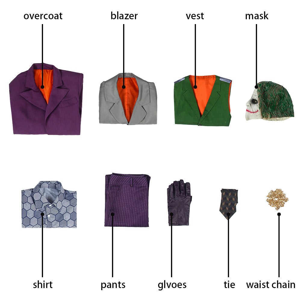 Batman The Dark Knight The Joker Classic Edition Cosplay Costumes