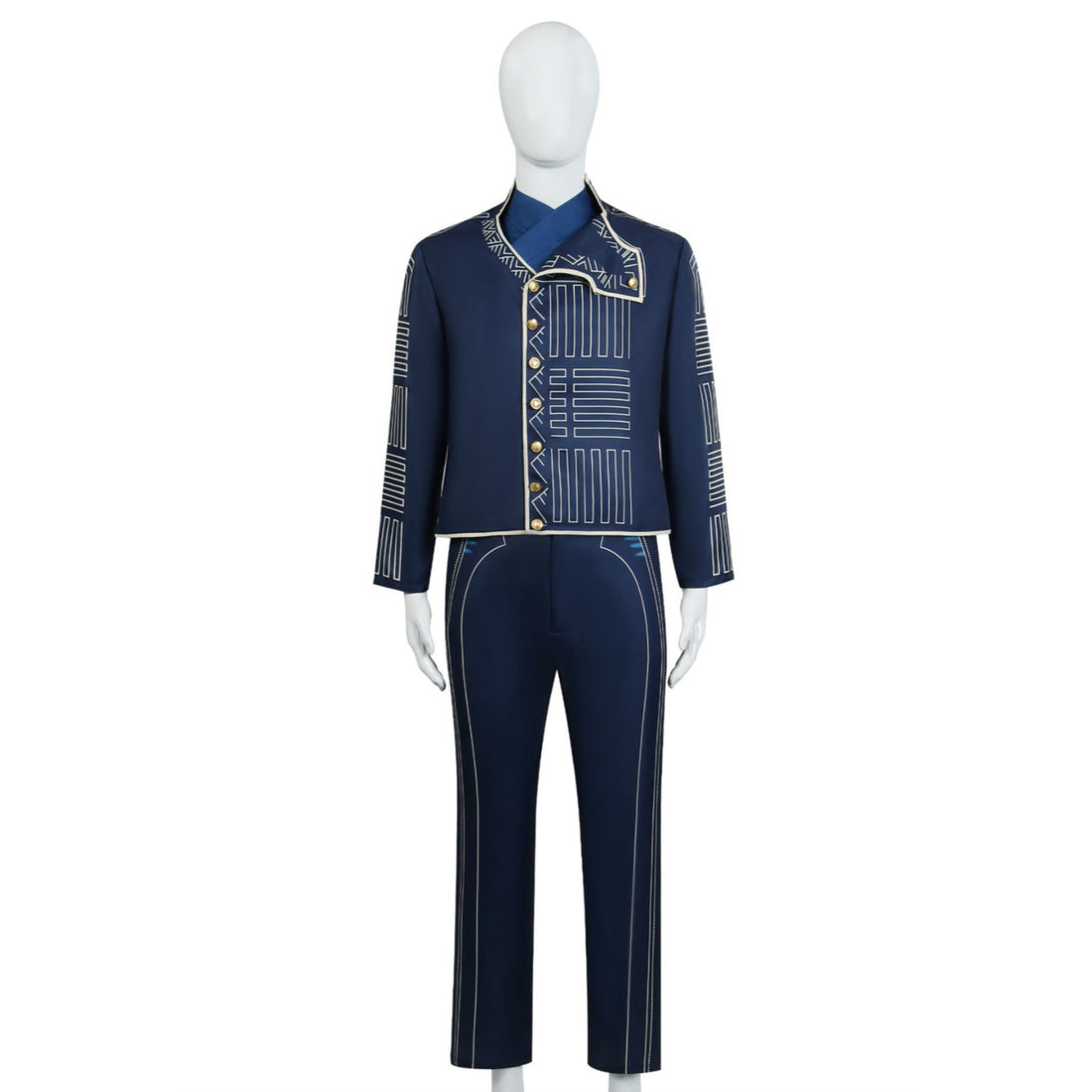 Wicked: For Good Prince Fiyero Navy Blue Suit Cosplay Costumes