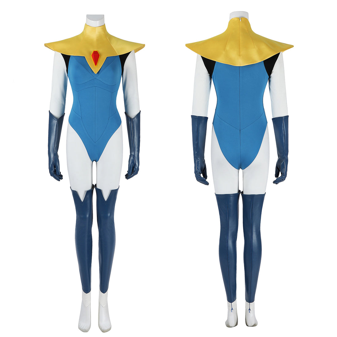 Dispatch Blonde Blazer Bodysuit Cloak Woman Fullset Cosplay Costumes