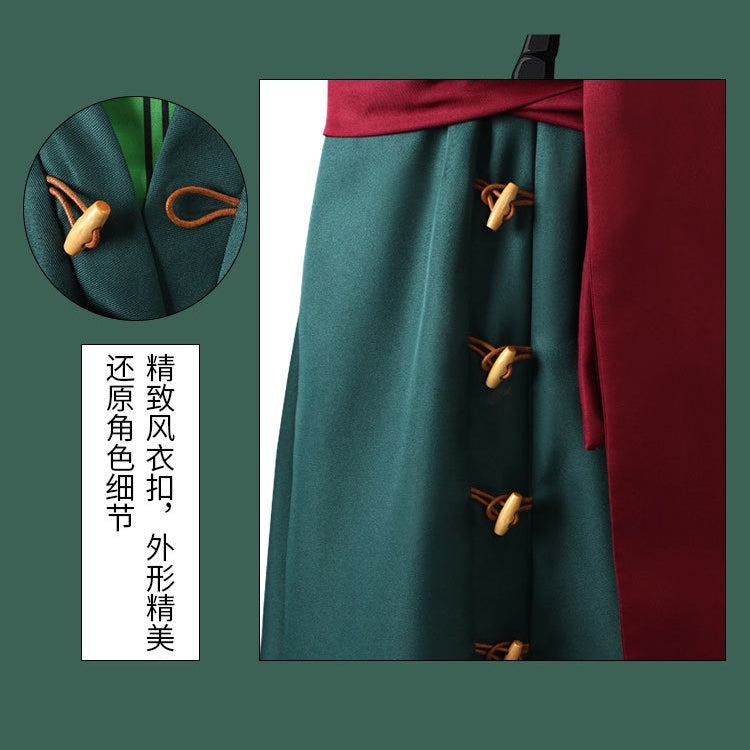 Anime Navigation Wano Country Roronoa Zoro Kimono Cosplay Costumes