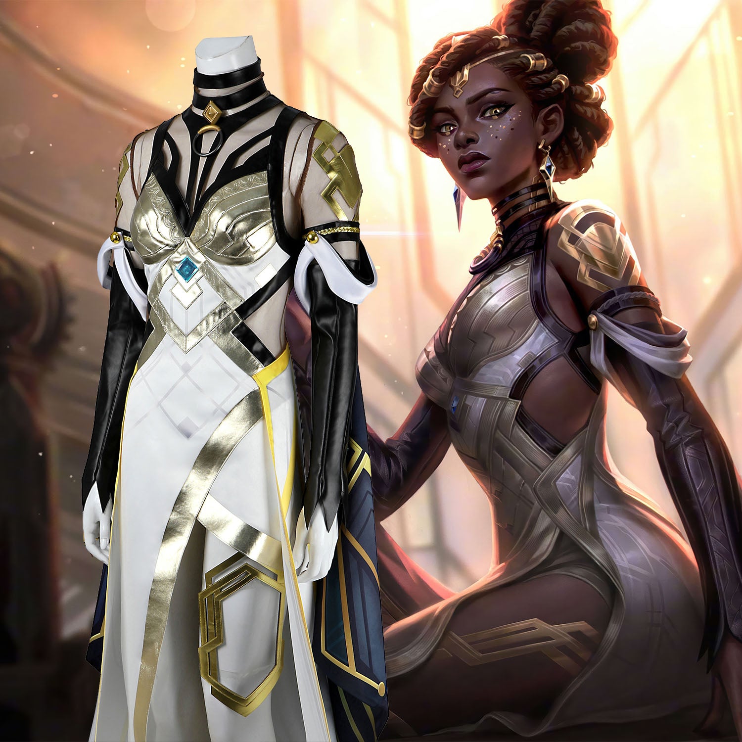 Game LOL Mel Piltover Councillor Female Cosplay Costumes