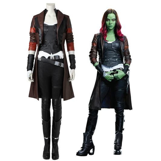 Guardians of the Galaxy 2 Gamora Battle Suit Female Cosplay Costumes