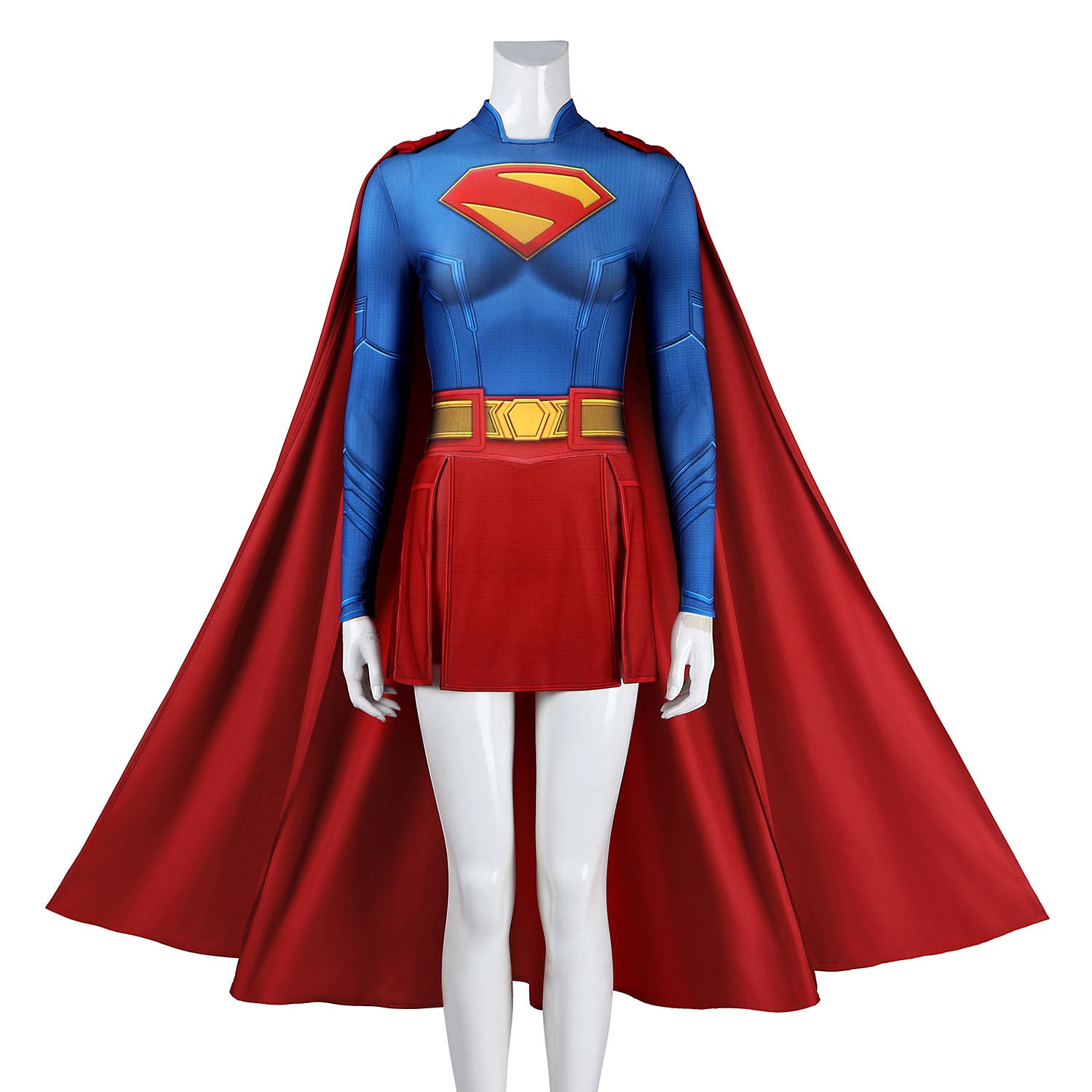 Superman 2025 Legacy Supergirl Jumpsuit with Cloak Cosplay Costumes